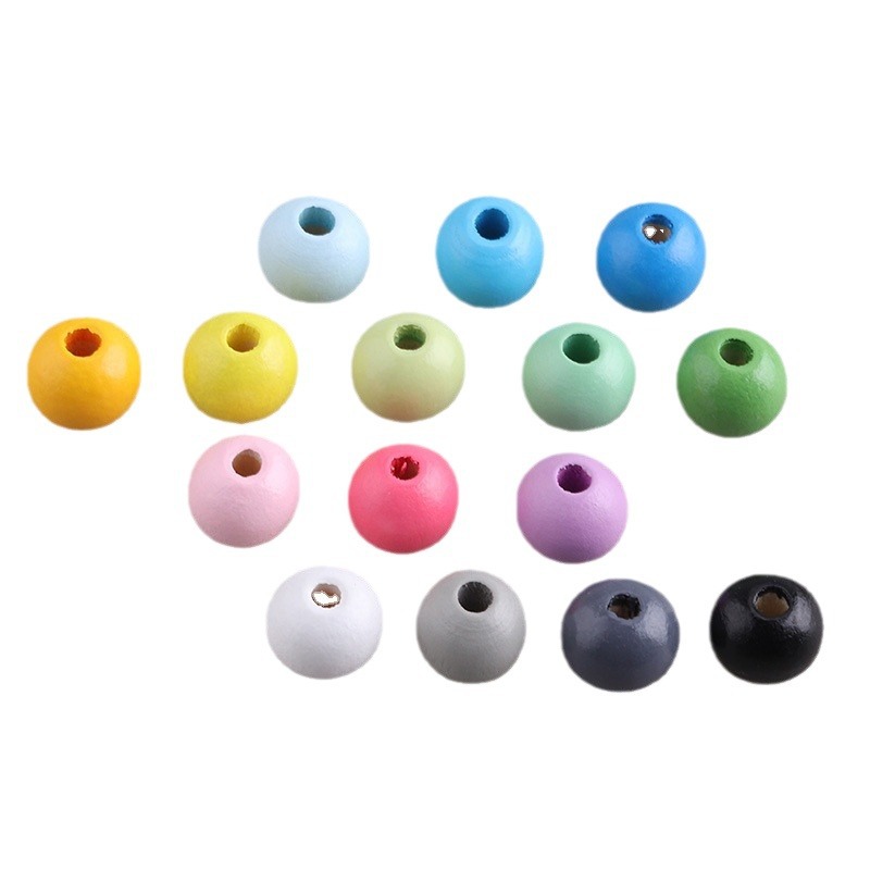 diy jewelry accessories color lotus Wood round beads candy color wood beads Macaron color wood beads Lotus wood beads wholesale