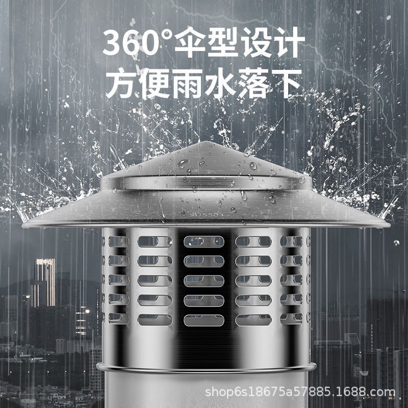 Зонтичный воздухопроницаемый колпак 304 нержавеющая сталь дымоходный колпак крыши цилиндр ПВХ труба дымоход дождевик