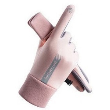 Cycling gloves men's and women's winter warm touch screen non-slip windproof fleece-lined thickened outdoor cycling gloves supply wholesale