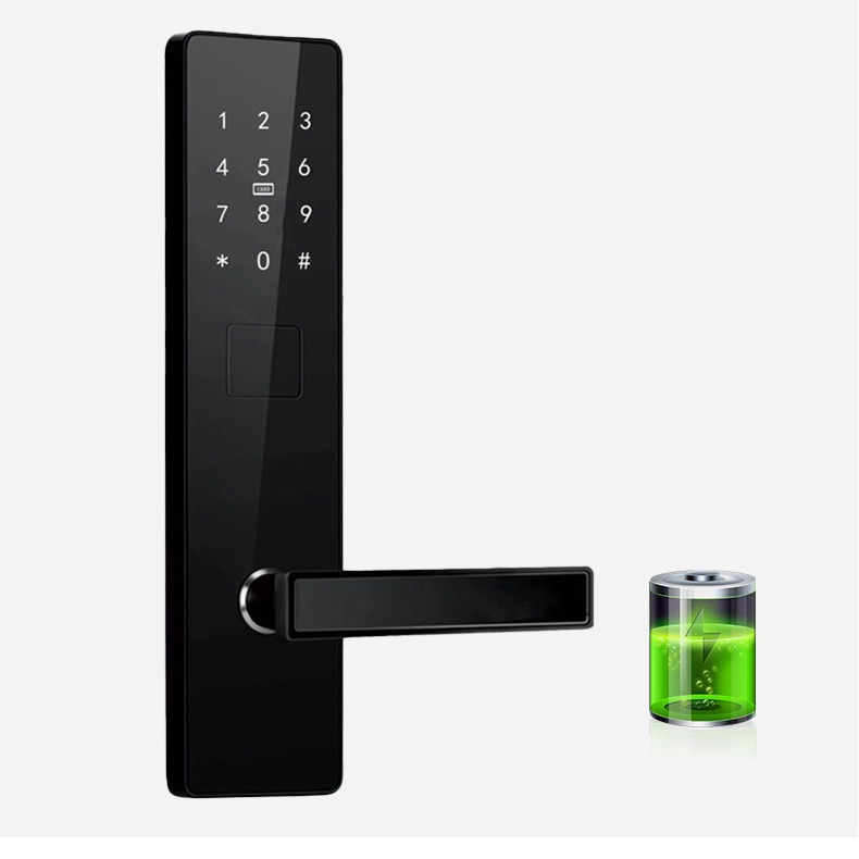 Smart Door Lock for Hotels, Apartments, and Guesthouses, Multifunctional Password Lock for Wooden Doors with Bluetooth and Card Swiping, Specially Designed for Convenience