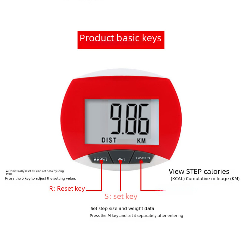 In stock wholesale large screen electronic pedometer elderly student running counter multi-function calorie printable LOGO