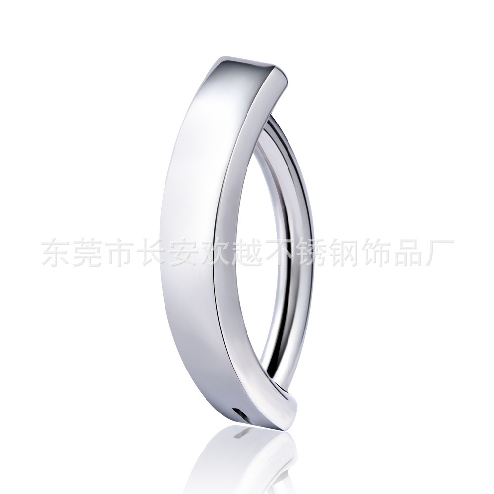 Foreign trade new European and American trend belly button ring smooth stainless steel belly button buckle unisex human body puncture spot