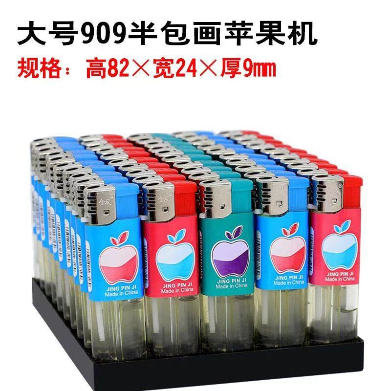 Disposable ordinary plastic open flame lighter wholesale personality 909 supermarket convenience store lighter