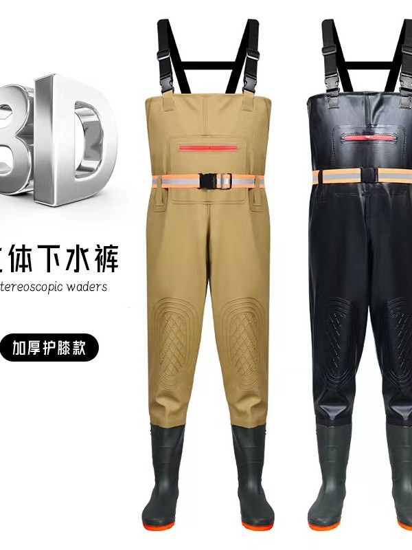 Water Pants Thickened Wear-resistant Rain Pants Water Pants Half-length Waterproof Fishing Clothes Water Shoes