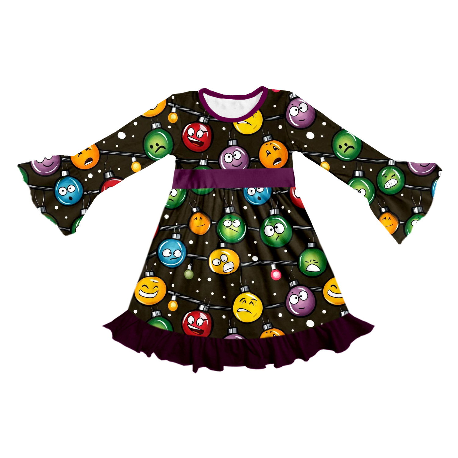 Boutique Foreign Trade Children's Clothing Printed Children's Cute Creative Customized Autumn Nightgown