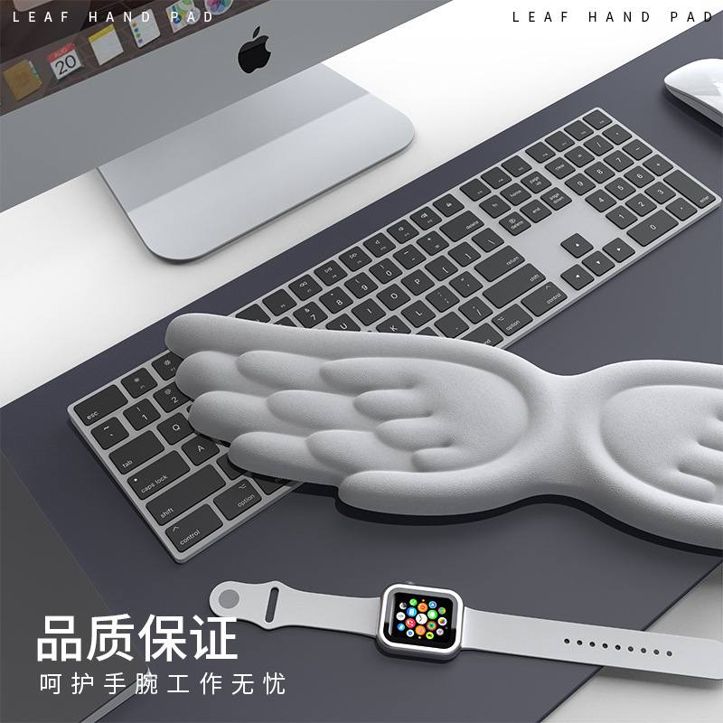 Keyboard Hand Bracer Wrist Computer Hand Bracer Mechanical Keyboard Palmrest Wrist Hand Women Silicone Memory Foam Mouse Pad