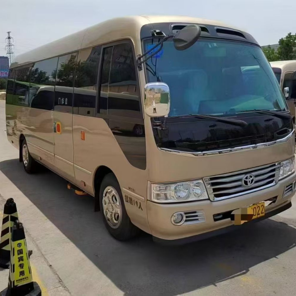 Trade Export Toyota Coaster Luxury Minibus Passenger Car Gasoline Diesel Emission Minibus Passenger Car