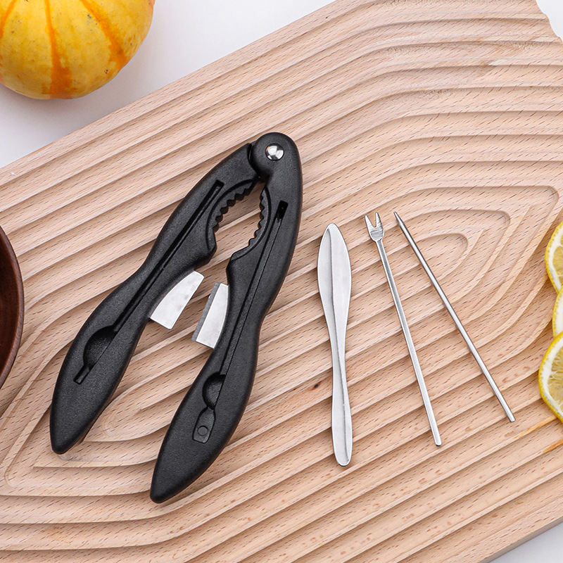 New Crab Eating Tool Set Stainless Steel Crab Tools Crab Claws Crab Fork Crab Needle Crab Spoon Eating Hairy Crab Combination Set