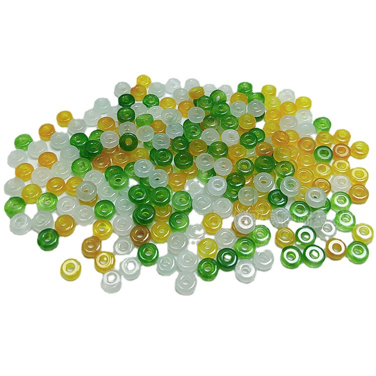 6mm large hole abacus beads loose beads wholesale diy jade jewelry accessories Jade loose beads quartz rock Jade large hole beads