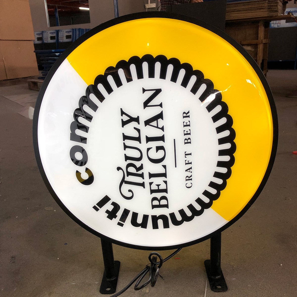 Blank screen printing UV blister light box round square custom factory direct outdoor advertising light box side sign export