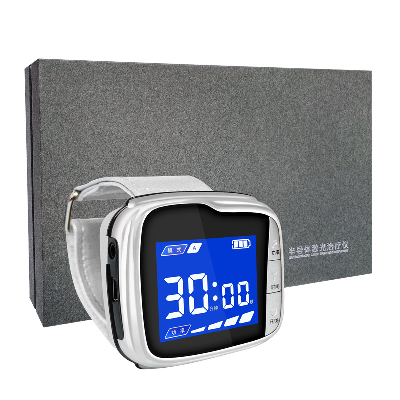 Light shield semiconductor laser therapeutic instrument three high blood glucose and blood lipid cardiovascular and cerebrovascular diseases cerebral infarction physical therapy wrist watch type