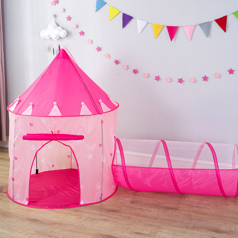 Children's Tent Indoor Wholesale Cross-Border Princess Prince Castle Yurt Heart-Shaped Toy House Foldable Playhouse