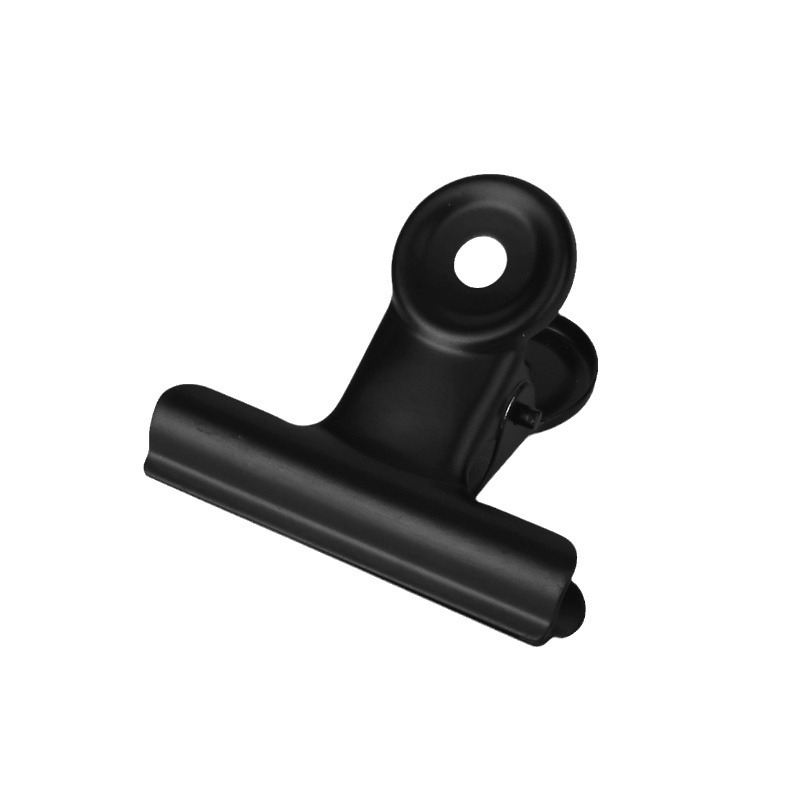 Black Round Head Clip Metal Bill Clip Household Multifunctional Powerful File Small Clip Stationery Fixing Finishing Clip