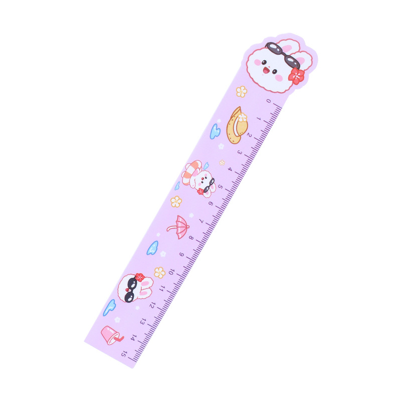 Cartoon bookmark ruler ruler cute super cute 15cm primary school students learning stationery soft ruler children's holiday prizes