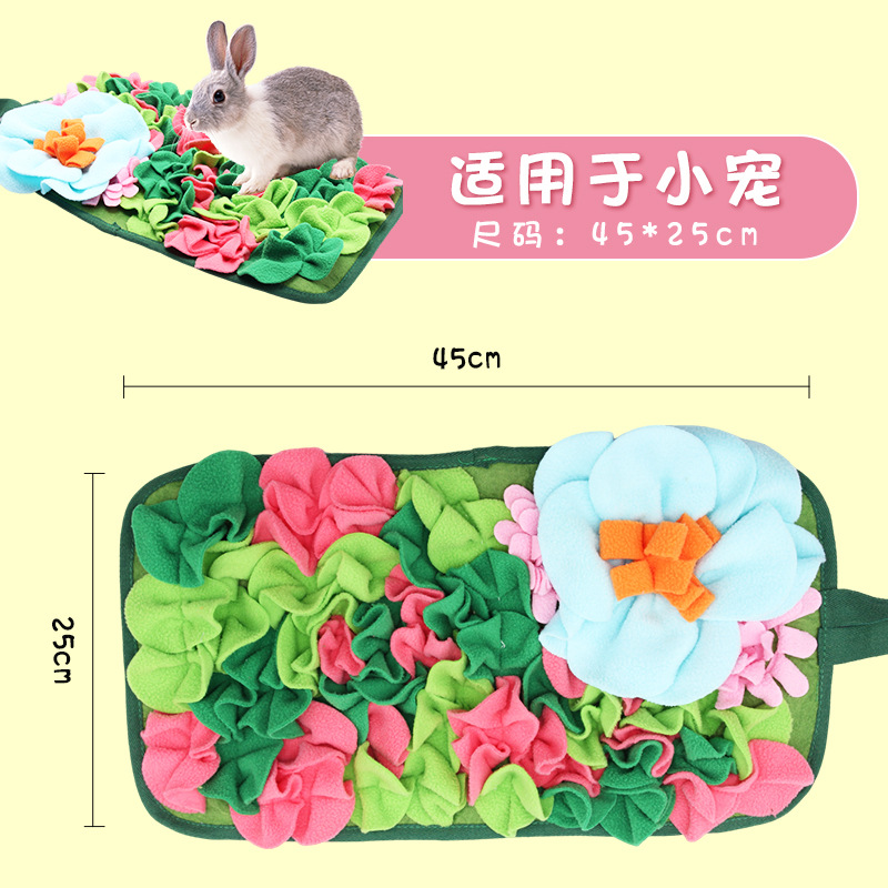 Amazon Temu New Rabbit Guinea Pig Foraging Mat to Relieve Mood Chinchilla Rabbit Square Garden Sniffing Mat