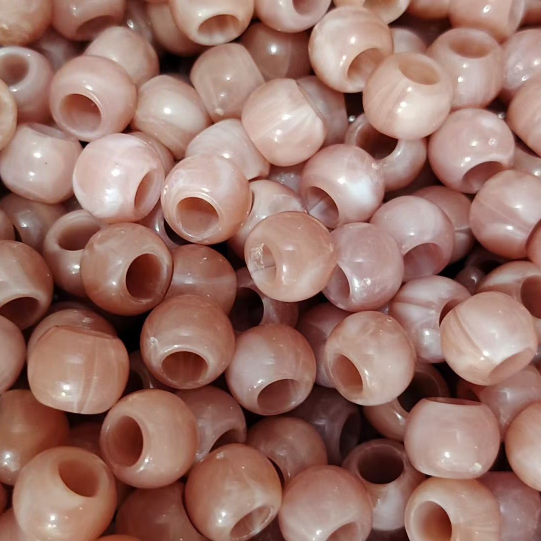 Acrylic Large Hole Two-Color Beads Loose Beads Clothing Accessories DIY Materials Jewelry Accessories Factory Direct Sales Wholesale