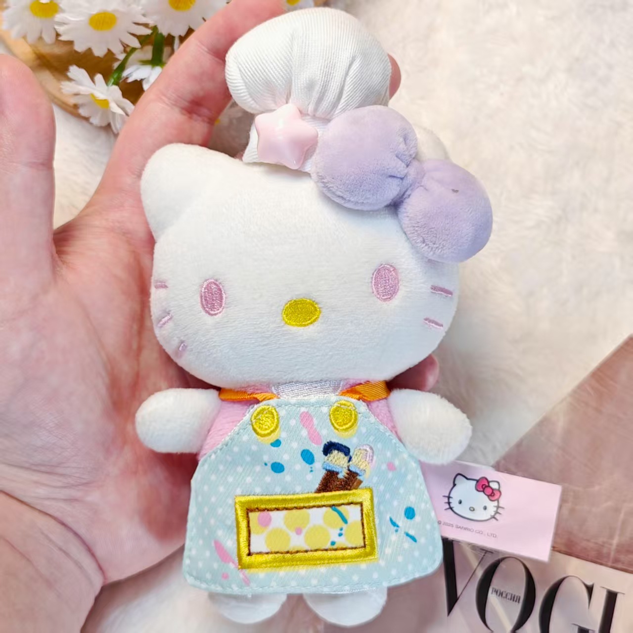 Labubu Kt Doll Clothes Rilakkuma Apron Doll Universal Versatile Embroidered Apron Beret Doll Outfit Chef Hat