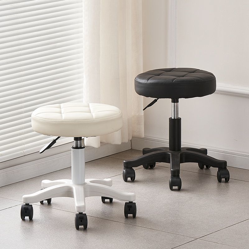 Beauty Salon Stool with Wheels, Swivel, Adjustable Height, Hairdressing Chair, Round Stool, Manicure Makeup Dressing Stool, Bar Stool, Large Work Chair