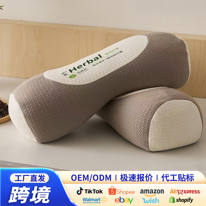 Новая подушка для шеи из целой гречневой оболочки, трехмерная подушка для сна, жесткая цилиндрическая подушка, оптовая продажа
