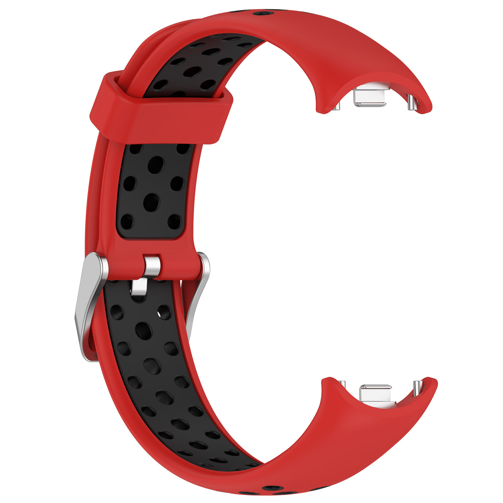 Xinyuan Shuntong Is Suitable for Xiaomi Mi Band 9 Two-Color Silicone Strap Xiaomi 10 Ceramic Version Hole Style Breathable Strap