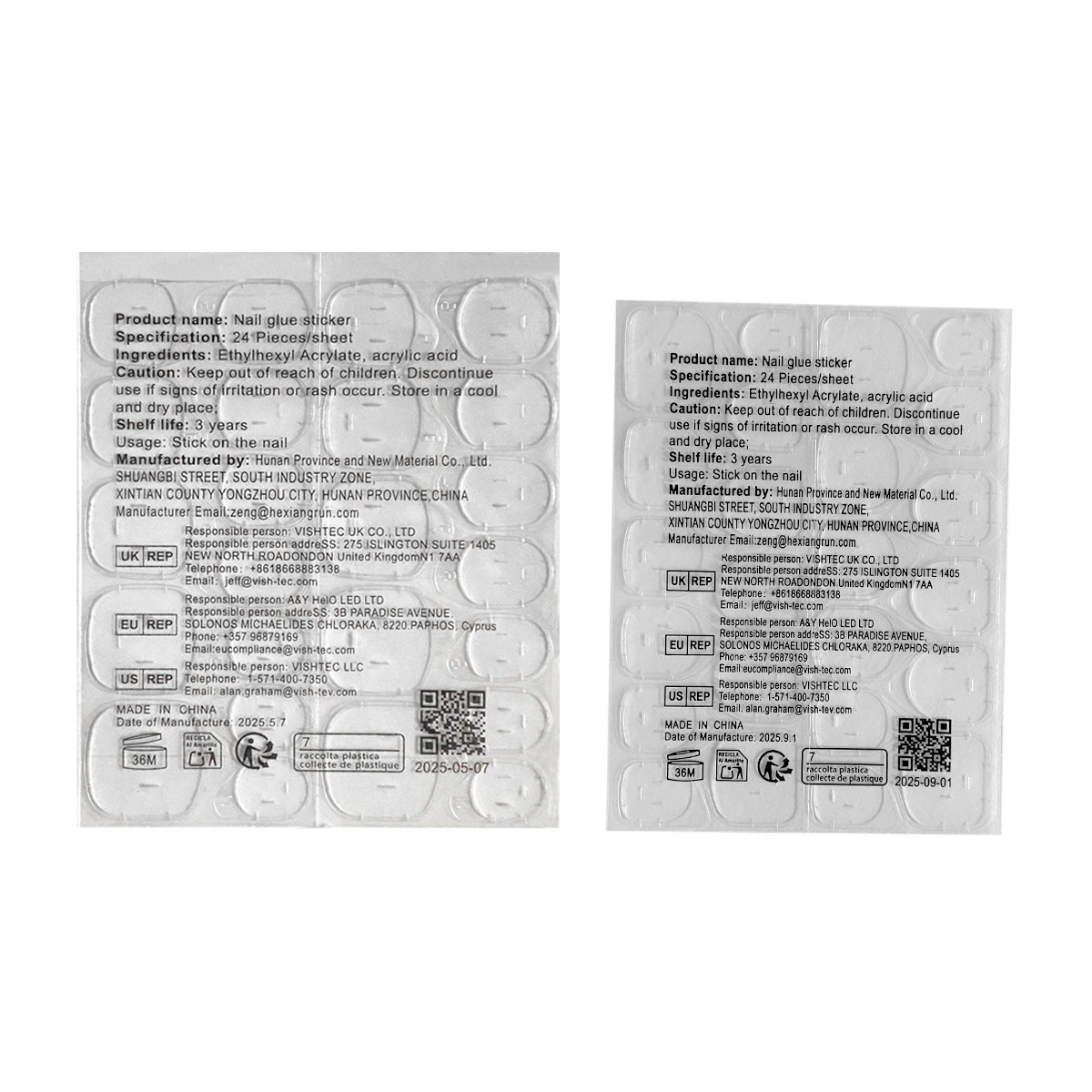 Shein No-File Ultra-Thin Jelly Glue Wearable Nail Art Sheet Special Double-Sided Adhesive Waterproof Manufacturer Wholesale