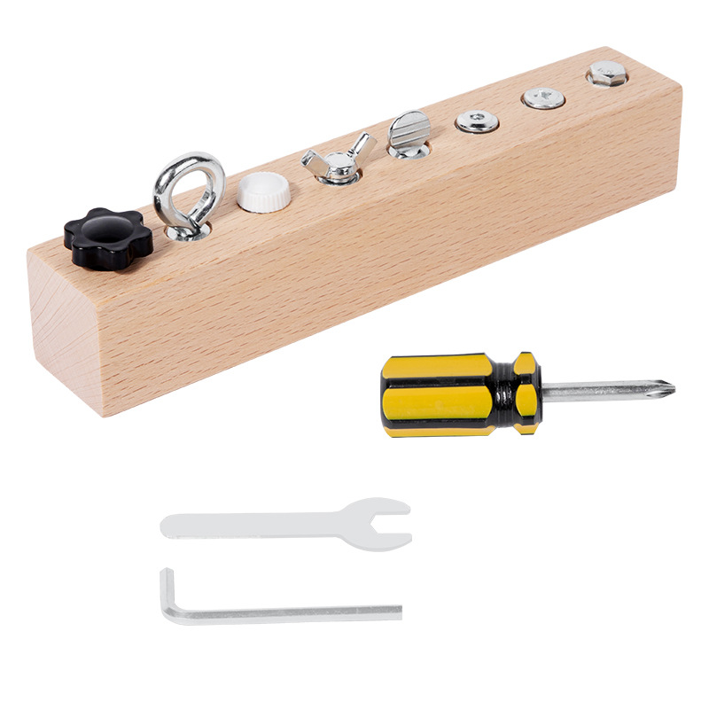 Montessori Early Education Educational Toys Screw Nut Workbench Teaching Aids Young Kidsren's Hand-Eye Movement Coordination Busy Board