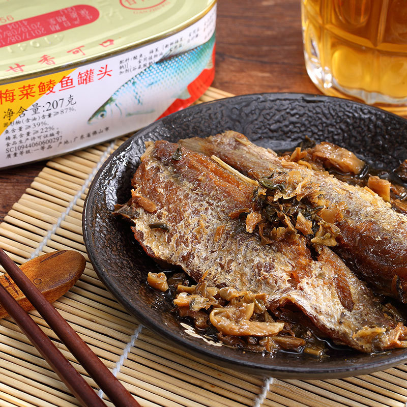 Canned Sweet Tempeh and Mackerel, Convenient Canned Ready-to-eat Canned Seafood Cooked Food, Canned Snacks for Meals