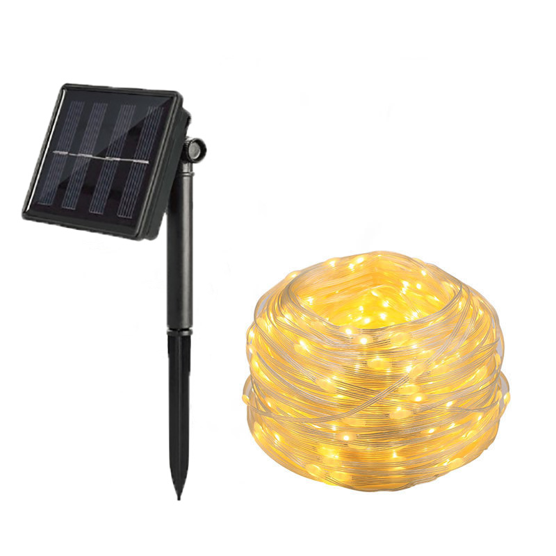 Factory Direct Supply Led Solar Leather Cord Light Outdoor Waterproof Remote Control Holiday Multifunctional Light Decorative Light String Wholesale