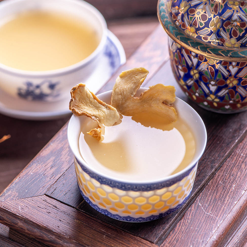 Factory wholesale Baijiazhen product raw organic small yellow ginger Dried ginger slices edible tea water 1mm ultra-thin bubble decoction pieces