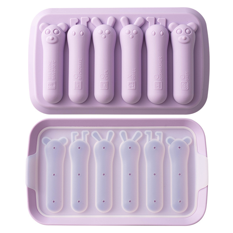 Worms High Temperature Resistant Silicone Steamable Food Supplement Children's Sausage Mold Rice Cake Mold Sausage Mold