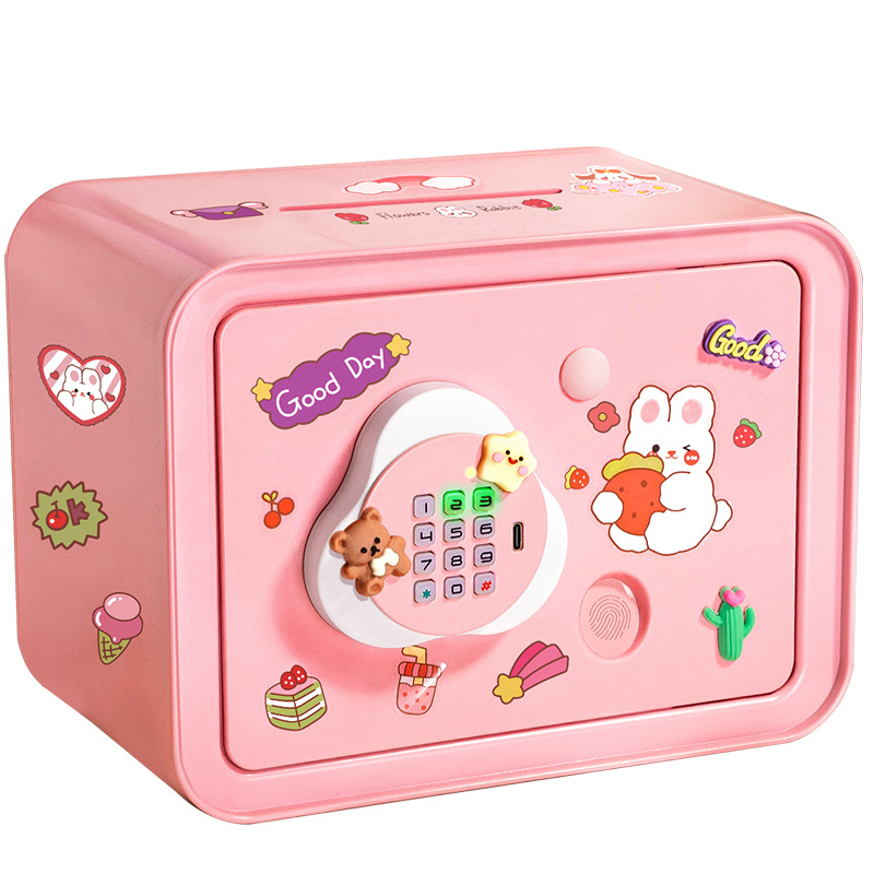 Piggy bank 2024 new children girls can only enter the safe box boy large capacity password box savings