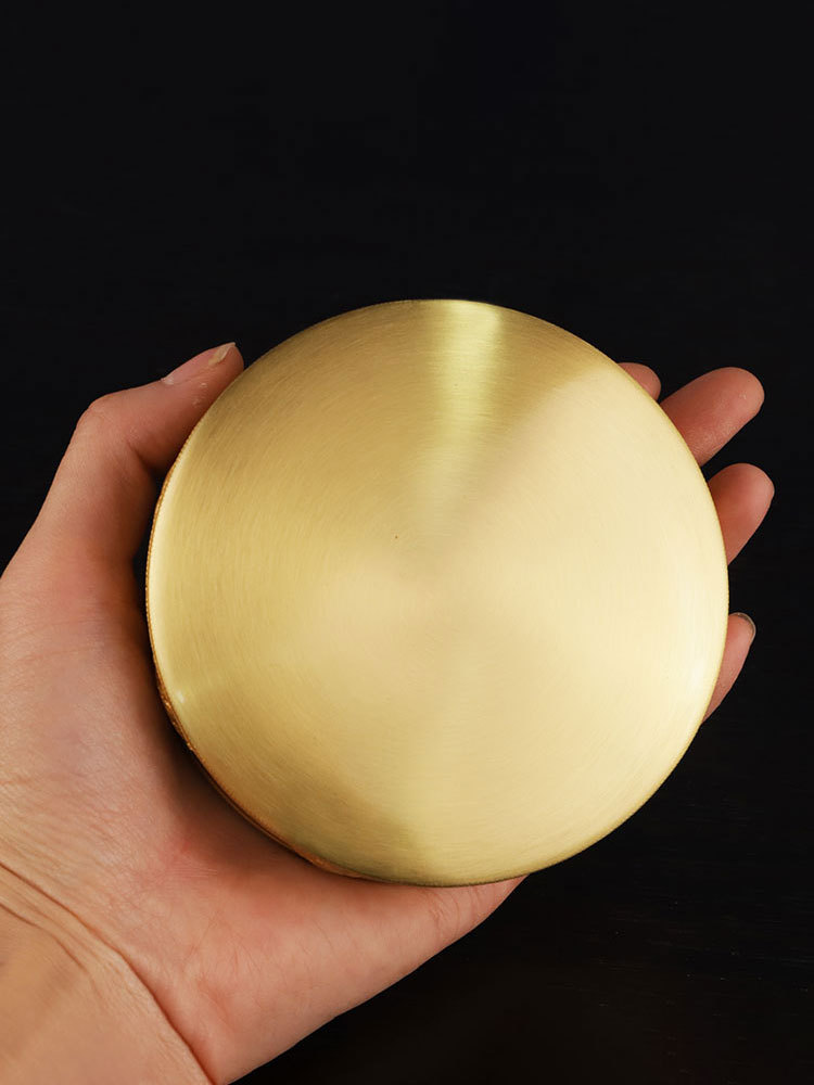 Pure copper manza plate college design can be carried for manza eight auspicious manza tea compass small size manza 10cm