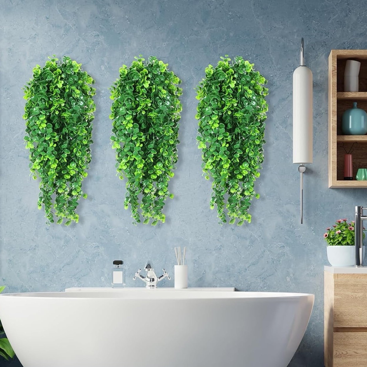 Cross-border artificial rattan eucalyptus wall hanging simulation green plant hanging plant vine furniture outdoor decoration props