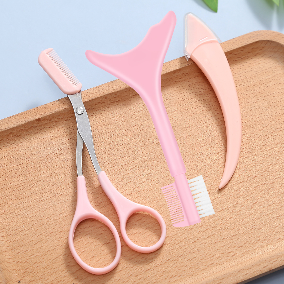 Eyebrow Trimmer, Eyebrow Scissors with Eyebrow Comb, Beginner Eyebrow Razor Trimmer, Safe Women's Eyebrow Trimming Tool Set