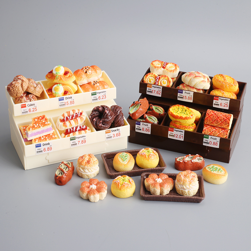 Мини подставка для хлеба миниатюрная симуляция хлеба еда для игр десертная модель украшения смола еда игрушки для детей