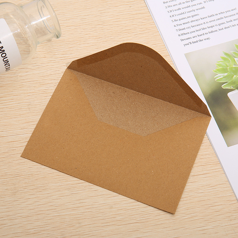 Western-style Kraft paper envelope single cow 140g Diamond flat envelope self-adhesive thickened retro Kraft paper factory wholesale