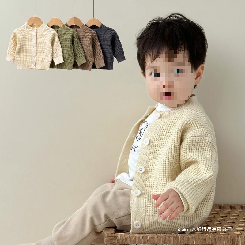 Children's Knitted Knitwears, Baby Cardigans, Knitwears for Boys and Girls, Korean Style Knitwears, Fashionable and Versatile Tops, Winter, Spring and Autum Outwears