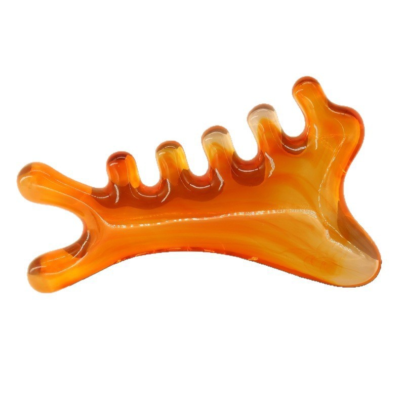 Hot-Selling Resin Four-In-One Multi-Functional Special Facial Massage Comb Facial Tendon Pulling Point Scraping Beauty Meridian Brush