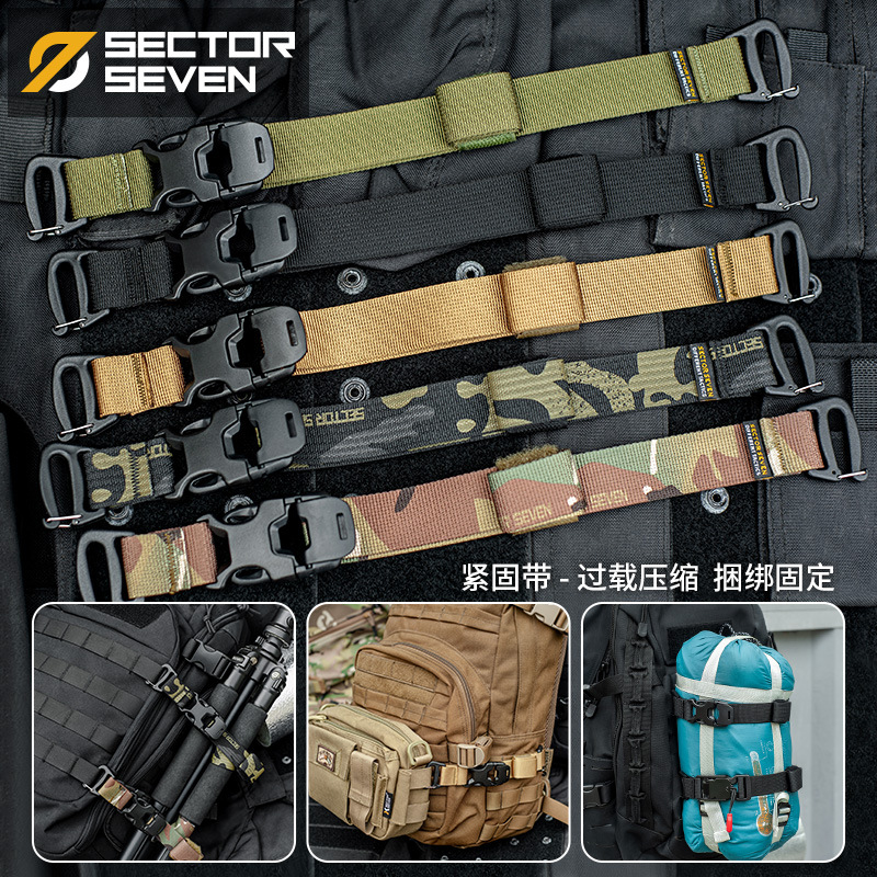 Ремень компрессии Zone 7, военный аксессуар, внешний рюкзак, крепление для спального мешка, крепление для камеры, связывающий и выравнивающий ремень