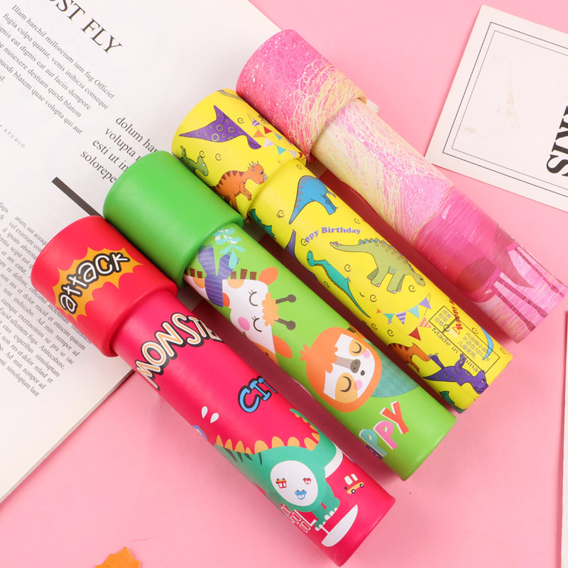 Children's Nostalgic Science and Education Toys, Ever-Changing Cartoon Rotating Double-Section Kaleidoscope, Parent-Child Interactive Fun Toys