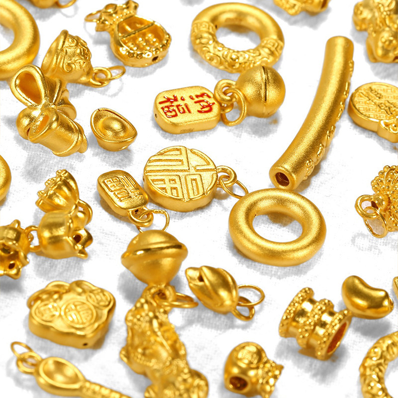 Shuibei Gold Wholesale 999 Pure Gold Pendant Pure Gold 3D Bracelet Accessories Live Gift Drop Shipping 24K Hard Gold