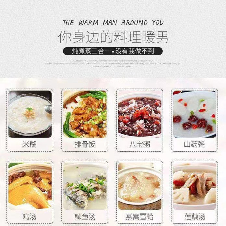 Ceramic Stew Pot Household Water-proof Crock Stew Pot Soup Pot Bird's Nest Stew Soup small size Large Capacity Steamed Egg Bowl Wholesale