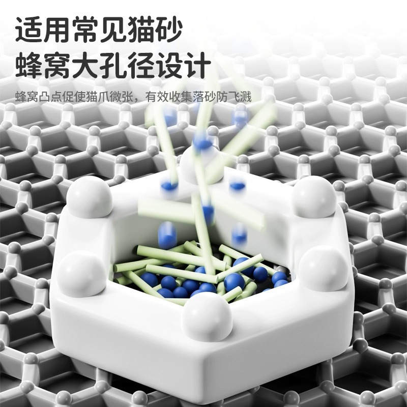 Oversized Cat Litter Mat Anti-take-out Cat Litter Basin Anti-splash Mat Pet Double Layer Filter Leakage Control Mat Cat Supplies