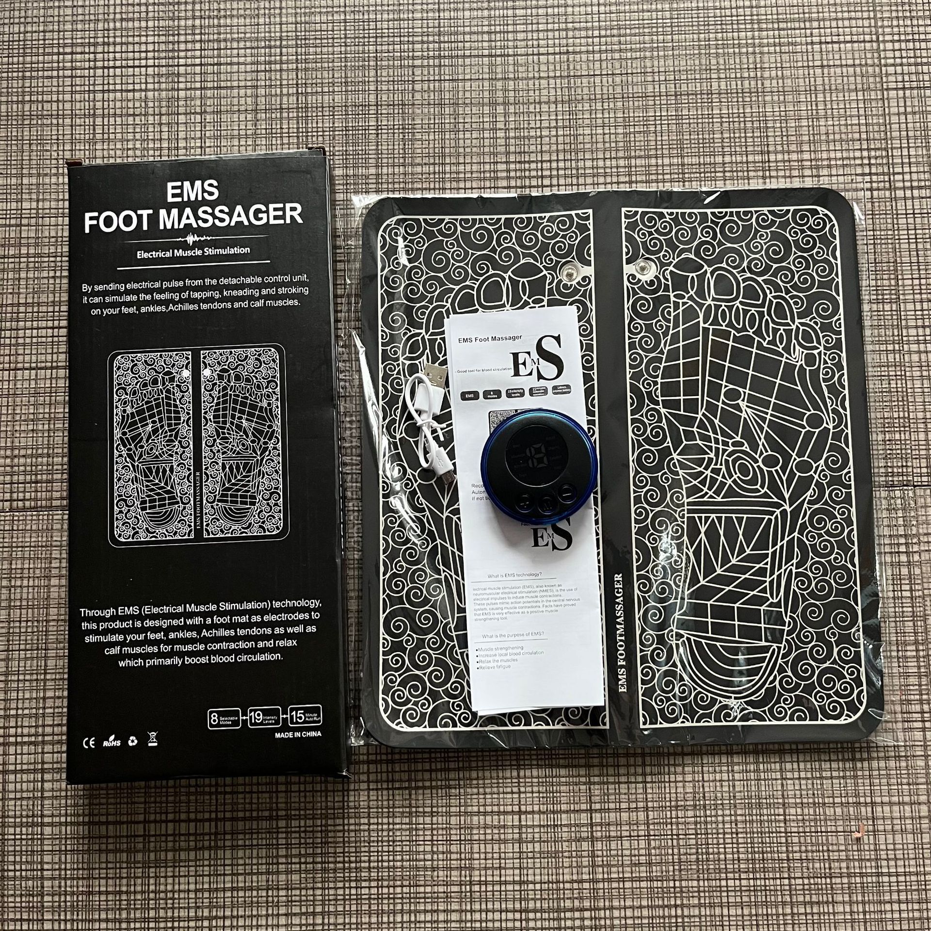 Портативный массажер для ног EMS массажный коврик для ног терапевтический аппарат для массажа стоп