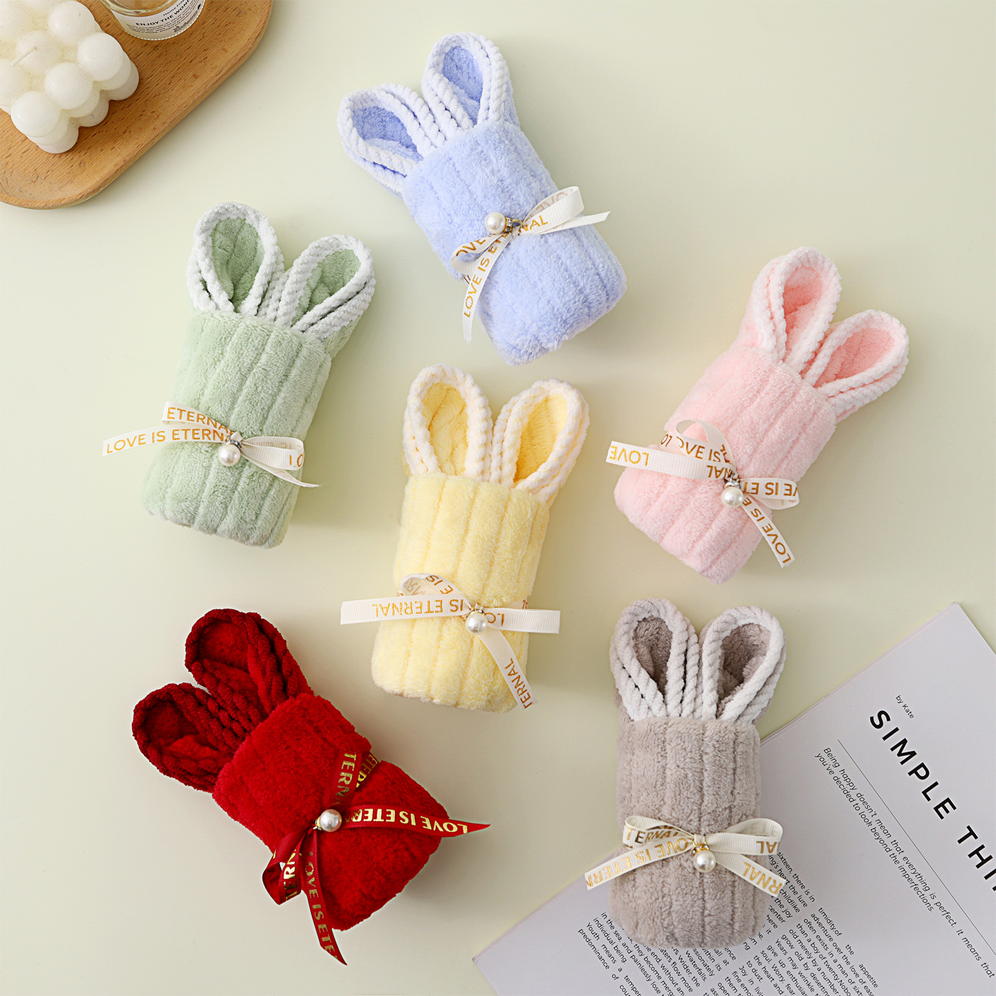 Полотенце с изображением маленького кролика, сувенирное детское полотенце, свадебный подарок с конфетами, оптом на Новый год, День независимости, праздник середины осени