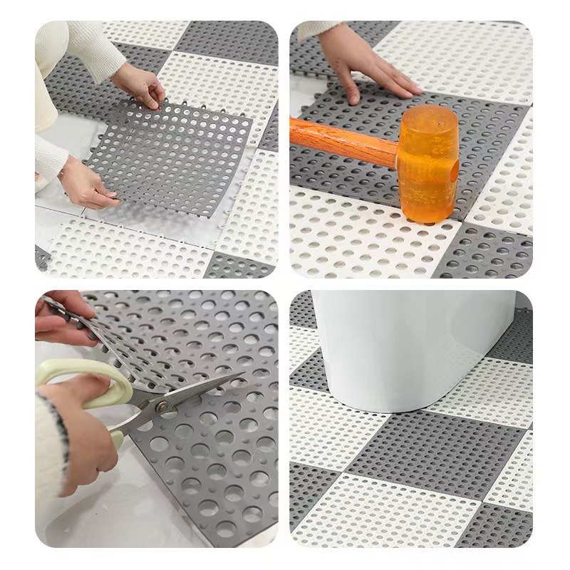 Bathroom Non-Slip Mat, Household Bathroom Interlocking Mat, Kitchen Shower Room Mat, Hotel Thickened Non-Slip Floor Mat