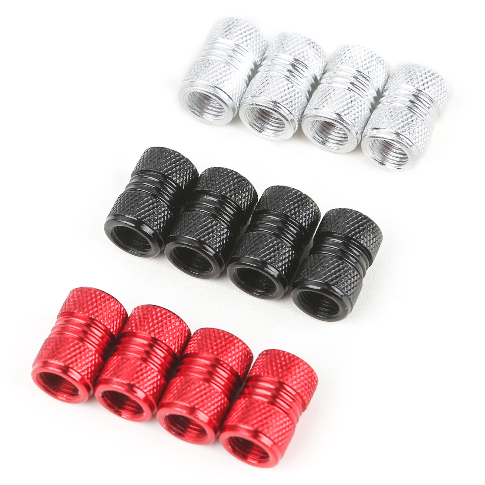 Cross-border round flower groove General Motors dustproof aluminum alloy tire valve cap flower groove with logo valve