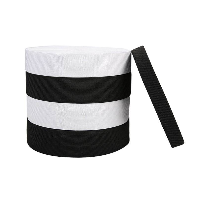 Elastic Band Clothing Skirt Waist Rubber Rim Flat Elastic Band 1cm Thickened Stretch Polyester Crocheted Elastic Band