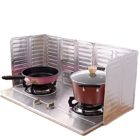 Kitchen Splash Oil Baffle Oil Baffle Kitchen Gas Stove Heat Insulation Supplies Household Stove Cooking Aluminum Foil Heat Insulation