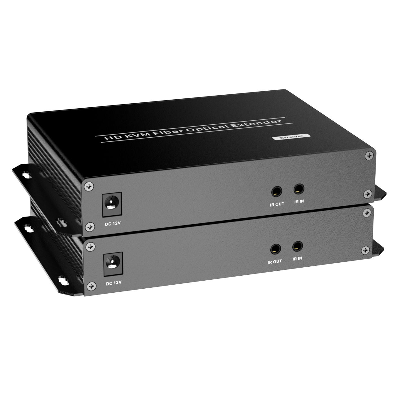 HDMI Fiber Optic Extender Kvm Video Audio Transceiver Single-Mode Dual Fiber Multi-Display Supports Keyboard and Mouse Ir Transmission 4K